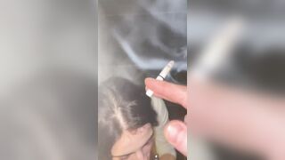 LUX CHICK NOT SOBER DRINKING URINE SMOKING AND FUCKING HER MOUTH INSIDE THE SHOWER