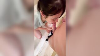 ADORABLE CHICK PISSING JERKING AND SQUIRTING, I WENT INSIDE, POCKED HER AND CUM INSIDE MOUTH