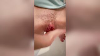 ADORABLE CHICK PISSING JERKING AND SQUIRTING, I WENT INSIDE, POCKED HER AND CUM INSIDE MOUTH