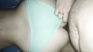 Screwed my ex-wife with a cool butt into new lingerie with cancer, a lot of sperm and splashes on her