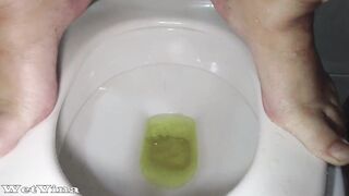 Very big closeup pee