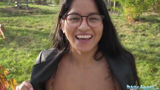 Outdoor Agent Amy Amor gets screwed by a huge african dick