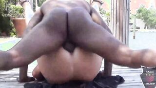 Tanned Old Lady Mandie McGraw Takes Rome Major's Large Penis!