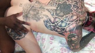 Cumslut fiance into blindfolded breeding bench gang bang.