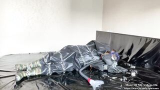 Bondage sluts Heavy pvc gas mask fetish