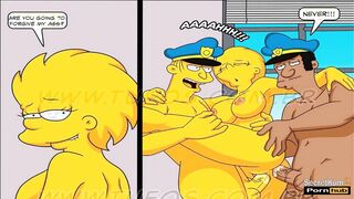 The Simpsons - 18yo Teenie gangbanged by Police officers at the Station
