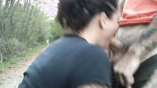 We get freaky inside the middle of the road and she ate my cock