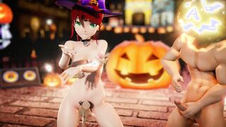 mmd r18 Halloween with pyrrha adorable princess 3d animated