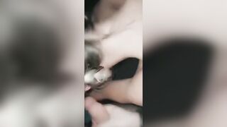 Taking bwc while daddy face fucks me condom kept coming off!