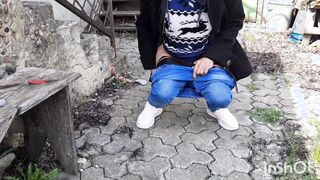 Teenagers Peeing Outdoors