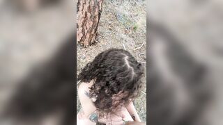 Private outdoors sex on outdoor hiking trail with squirting and cumshot
