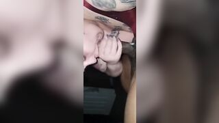 Drowned his penis and slurped his nuts till he nutted into my throat