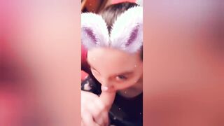 Bunny bimbos Gets Facial For Easter