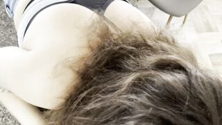 Housewife Deepthroats On The Kitchen Table. Deep Head And Facial