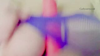 Huge sex toy inside my cunt as I play into my ass!