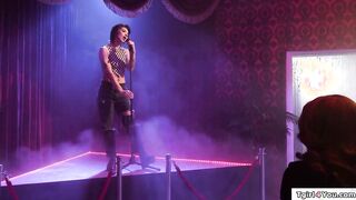 Trans club star Ariel Demure fucks girl