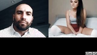 Stepdad makes stepdaughter spank herself