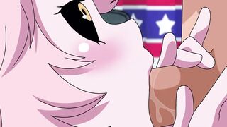 BOKU NO HERO - MINA ASHIDA RECEIVES A CUMSHOT