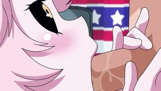 BOKU NO HERO - MINA ASHIDA RECEIVES A CUMSHOT