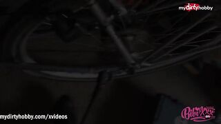 MyDirtyHobby - barely legal rubbing her vagina on her bike!