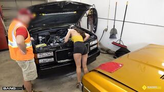 Roadside - Car Guru cougar Fucks Her Car Mechanic