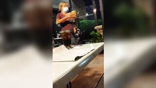 Candid Blonde Inside Flip Flops