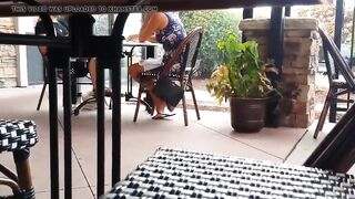 Candid Blonde Inside Flip Flops