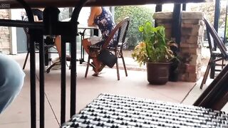 Candid Blonde Inside Flip Flops