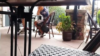 Candid Blonde Inside Flip Flops