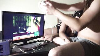Huge Boobies 19 year mature mistress gives me a blowjob while i