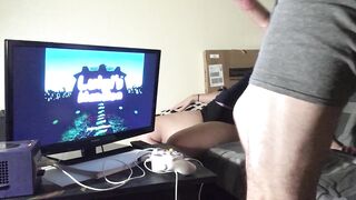 Huge Boobies 19 year mature mistress gives me a blowjob while i