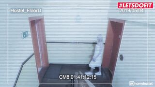 HORNY HOSTEL babe Russian 19 year old Arteya Takes huge african dick At The