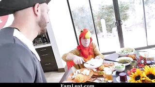 Thanksgiving Pounded! Between Turned On Step Family