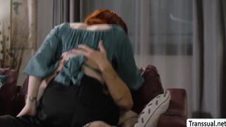 Slut TS lets her new guy bang her ass