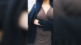 Boobwalk: V-Shirt and Coat. Vertical