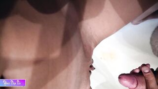 Piss Game with my Stepbrother - I peed on him, He peed and Cum all over my body