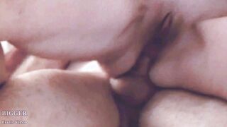 Bad Daughter gets double penetration'd and takes a Big Facial