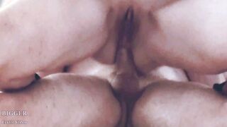 Bad Daughter gets double penetration'd and takes a Big Facial