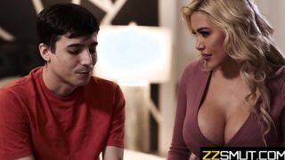 big boobed stepmom and sad son