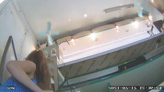 Goddess blond chick upskirt at work