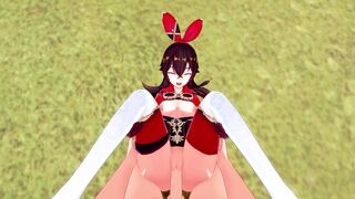 Genshin impact Amber super sexy sex with voluptuous women