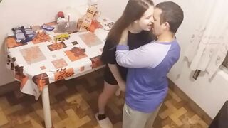 Fucking stepcousin into the kitchen