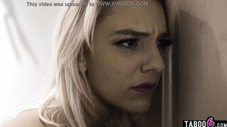 Freaky hubby fucks the nanny April Olsen inside front of