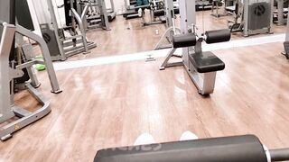 BBW Fatty Works Out and Flashes Her Titties at the Gym