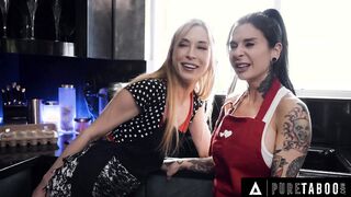 VIRGIN TABOO Cheated Lesbo Decides To Banged Her Girlfriends Roommate