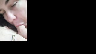BBW milf Kira Cumz sucking off dick and swallows the whole load. FULL TAPE Oral cummed
