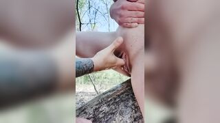 Mom Anna Squirts on the Trail! 