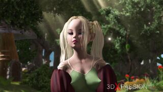 Minotaur fucks gorgeous young fairies inside fairy forest