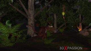 Minotaur fucks gorgeous young fairies inside fairy forest