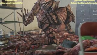 Jill Valentine inside big trouble 3D Porn Animation